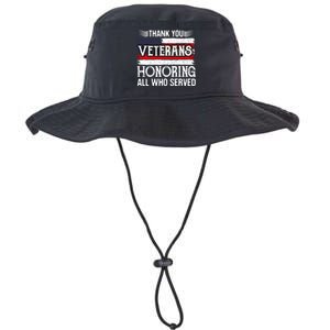 Thank You Veterans Day Honoring All Who Served Us Flag Legacy Cool Fit Booney Bucket Hat