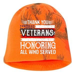 Thank You Veterans Day Honoring All Who Served Us Flag Kati - Camo Knit Beanie