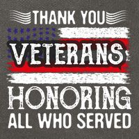 Thank You Veterans Day Honoring All Who Served Us Flag Cotton Canvas Backpack