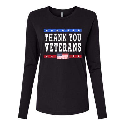 Thank You! Veterans Day & Memorial Day Partiotic Military Womens Cotton Relaxed Long Sleeve T-Shirt