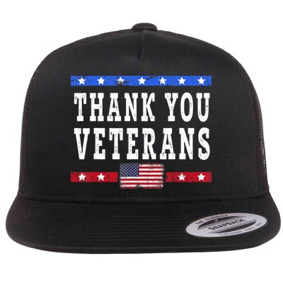 Thank You! Veterans Day & Memorial Day Partiotic Military Flatbill Hat