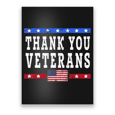 Thank You! Veterans Day & Memorial Day Partiotic Military Poster