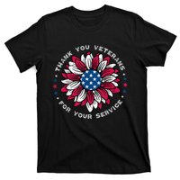 Thank You Veterans Sunflower Military Veterans Day Tribute T-Shirt