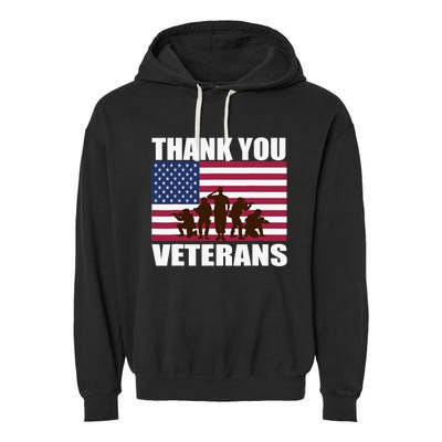 Thank You Veterans Day, Day Memorial Garment-Dyed Fleece Hoodie