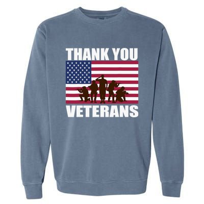 Thank You Veterans Day, Day Memorial Garment-Dyed Sweatshirt