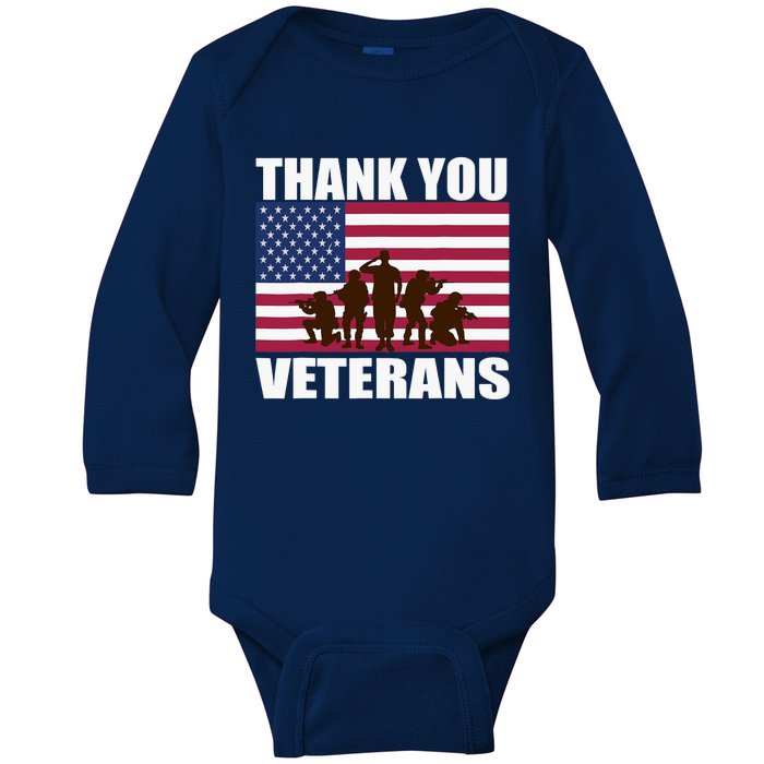 Thank You Veterans Day, Day Memorial Baby Long Sleeve Bodysuit