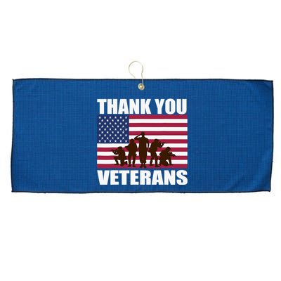 Thank You Veterans Day, Day Memorial Large Microfiber Waffle Golf Towel