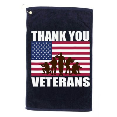 Thank You Veterans Day, Day Memorial Platinum Collection Golf Towel