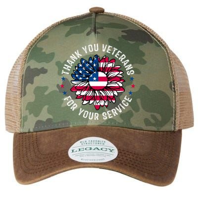 Thank You Veterans For You Service Usa Floral Legacy Tie Dye Trucker Hat