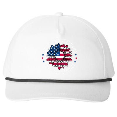 Thank You Veterans For You Service Usa Floral Snapback Five-Panel Rope Hat