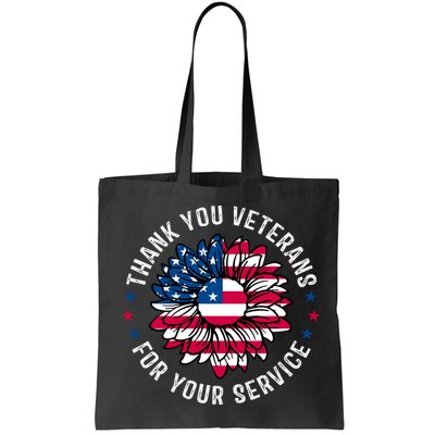 Thank You Veterans For You Service Usa Floral Bag