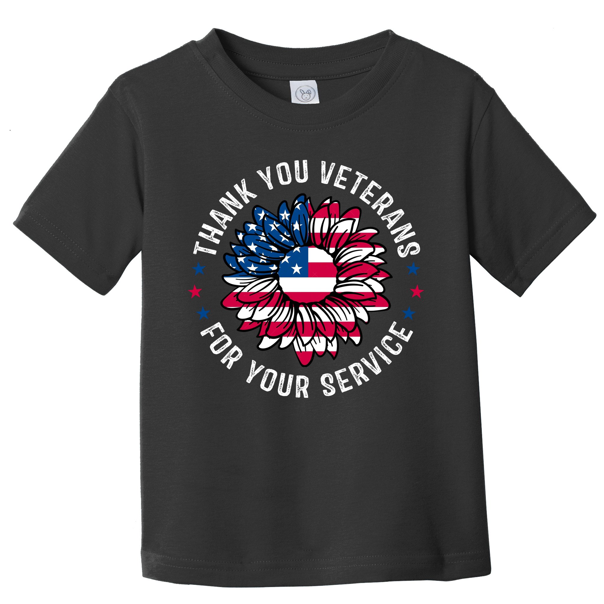 Thank You Veterans For You Service Usa Floral Toddler T-Shirt