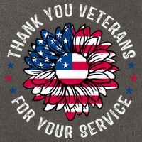 Thank You Veterans For You Service Usa Floral Cotton Canvas Backpack