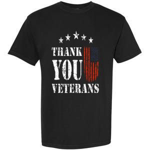 Thank You Veterans American Flag Proud Veteran Garment-Dyed Heavyweight T-Shirt