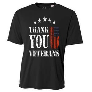 Thank You Veterans American Flag Proud Veteran Cooling Performance Crew T-Shirt