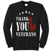 Thank You Veterans American Flag Proud Veteran Sweatshirt