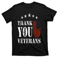 Thank You Veterans American Flag Proud Veteran T-Shirt