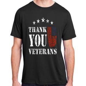 Thank You Veterans American Flag Proud Veteran Adult ChromaSoft Performance T-Shirt