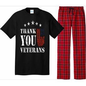 Thank You Veterans American Flag Proud Veteran Pajama Set