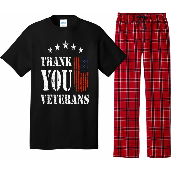 Thank You Veterans American Flag Proud Veteran Pajama Set