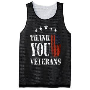 Thank You Veterans American Flag Proud Veteran Mesh Reversible Basketball Jersey Tank