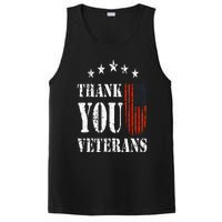 Thank You Veterans American Flag Proud Veteran PosiCharge Competitor Tank