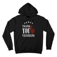 Thank You Veterans American Flag Proud Veteran Tall Hoodie