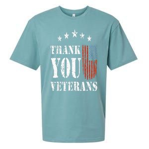 Thank You Veterans American Flag Proud Veteran Sueded Cloud Jersey T-Shirt