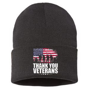 Thank You! Veterans Day & Memorial Day Partiotic Military Sustainable Knit Beanie