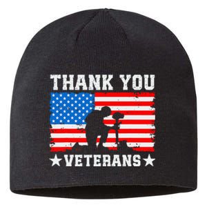 Thank You Veterans Day Memorial Day Patriotic Sustainable Beanie