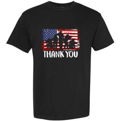 Thank You Veterans 4th of July American Dad Patriotic Garment-Dyed Heavyweight T-Shirt