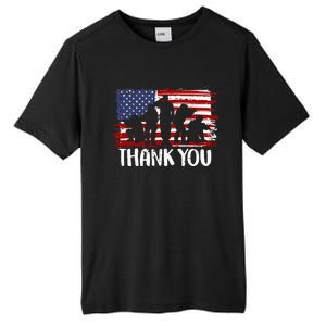 Thank You Veterans 4th of July American Dad Patriotic Tall Fusion ChromaSoft Performance T-Shirt