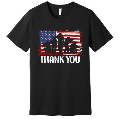 Thank You Veterans 4th of July American Dad Patriotic Premium T-Shirt