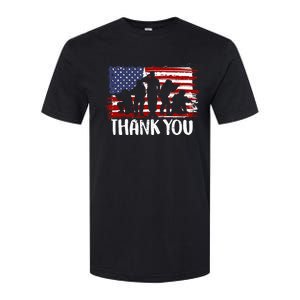 Thank You Veterans 4th of July American Dad Patriotic Softstyle CVC T-Shirt