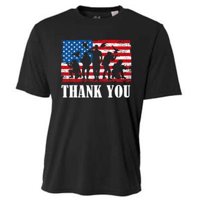 Thank You! Veterans Day & Memorial Day Partiotic Military Cooling Performance Crew T-Shirt