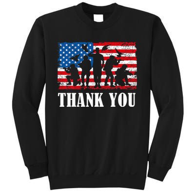 Thank You! Veterans Day & Memorial Day Partiotic Military Sweatshirt