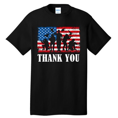 Thank You! Veterans Day & Memorial Day Partiotic Military Tall T-Shirt