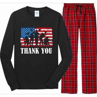 Thank You! Veterans Day & Memorial Day Partiotic Military Long Sleeve Pajama Set