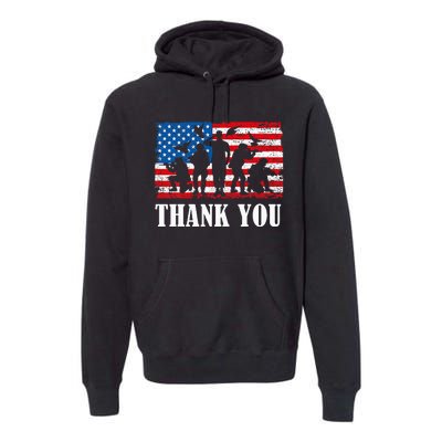 Thank You! Veterans Day & Memorial Day Partiotic Military Premium Hoodie