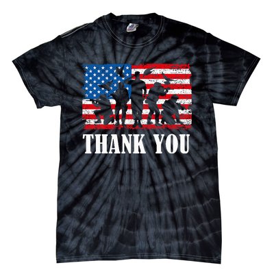 Thank You! Veterans Day & Memorial Day Partiotic Military Tie-Dye T-Shirt