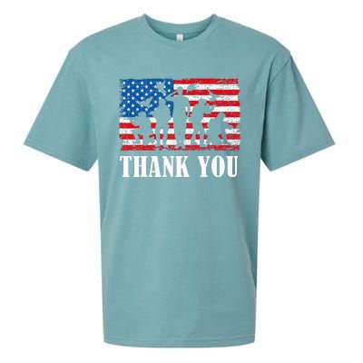 Thank You! Veterans Day & Memorial Day Partiotic Military Sueded Cloud Jersey T-Shirt