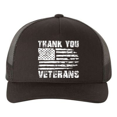 Thank You Veterans American Flag Proud Veteran Yupoong Adult 5-Panel Trucker Hat