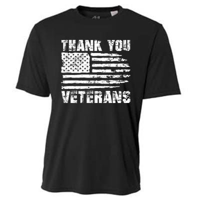 Thank You Veterans American Flag Proud Veteran Cooling Performance Crew T-Shirt