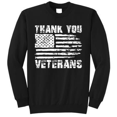 Thank You Veterans American Flag Proud Veteran Sweatshirt