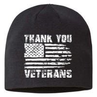 Thank You Veterans American Flag Proud Veteran Sustainable Beanie