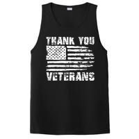 Thank You Veterans American Flag Proud Veteran PosiCharge Competitor Tank