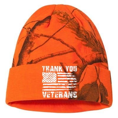 Thank You Veterans American Flag Proud Veteran Kati Licensed 12" Camo Beanie