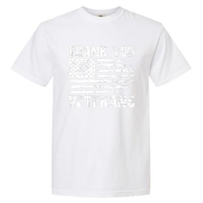 Thank You Veterans American Flag Proud Veteran Garment-Dyed Heavyweight T-Shirt