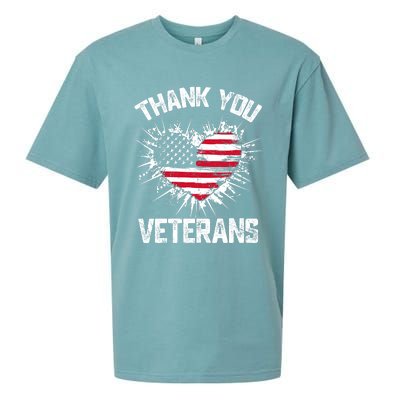 Thank You Veterans American Flag Veterans Day 2024 Sueded Cloud Jersey T-Shirt