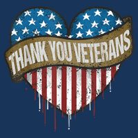 Thank You Veterans Day American Flag Heart Military Army 16 in Basic Backpack